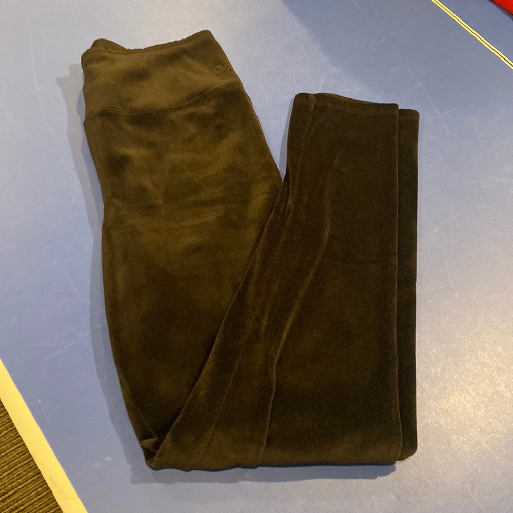 Cuddl duds black velour leggings